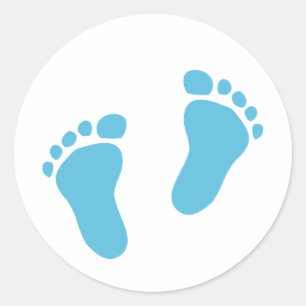Baby feet classic round sticker