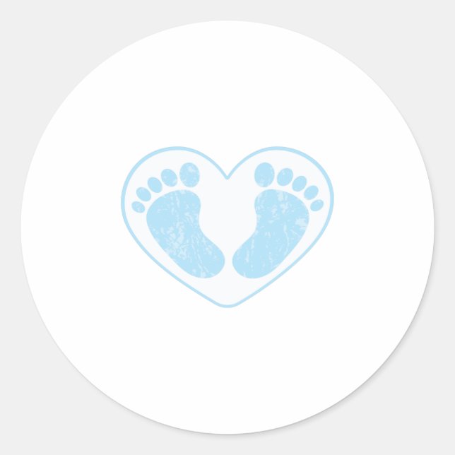 BABY FEET CLASSIC ROUND STICKER (Front)