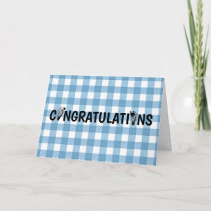 Baby Feet Congratulations On Gingham Card