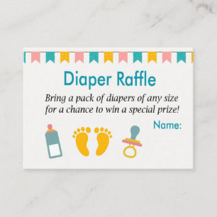 Baby Feet Diaper Raffle Tickets