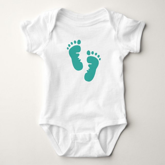 Baby Feet Foot Print Bodysuit (Front)