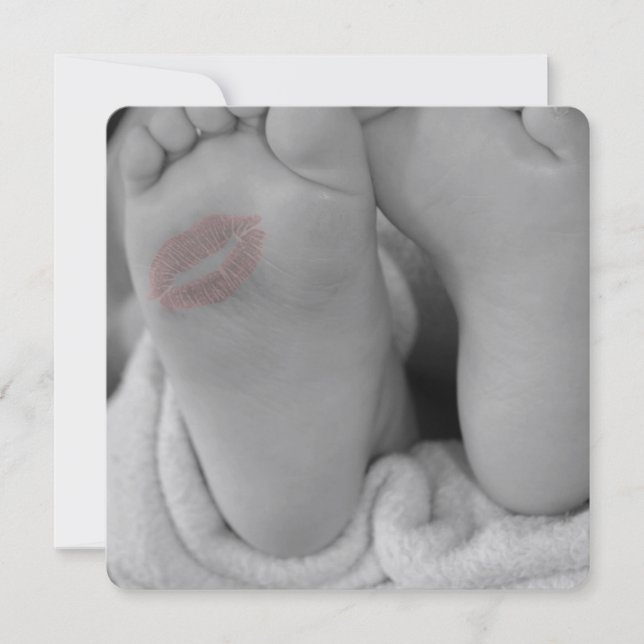 Baby Feet Footprint Shower Invitation Announcement (Front)