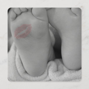 Baby Feet Footprint Shower Invitation Announcement