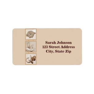 Baby feet, hand and pacifier_Label Label