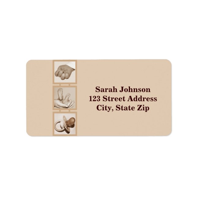 Baby feet, hand and pacifier_Label Label (Front)