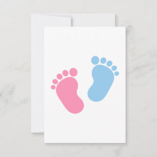 Baby feet invitation