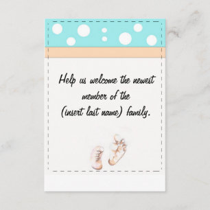 Baby feet invite