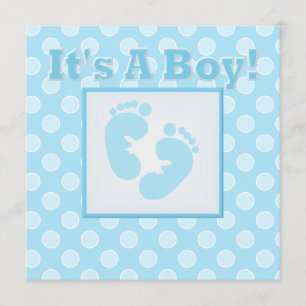 Baby Feet It's A Boy  Baby Shower Invitation