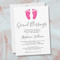 Baby Feet Pink Grandma Baby Shower