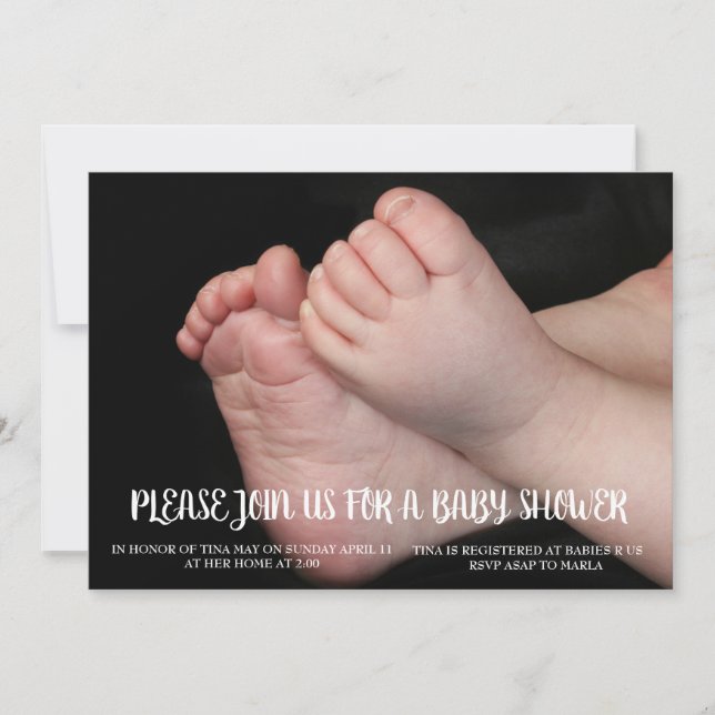 Baby Feet Shower Invitation (Front)