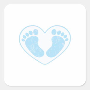 BABY FEET SQUARE STICKER