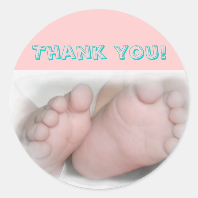 Baby Feet -Thank you! Sticker (Front)