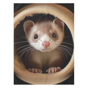 Baby Ferret Face - Cute Ferrets Tablecloth