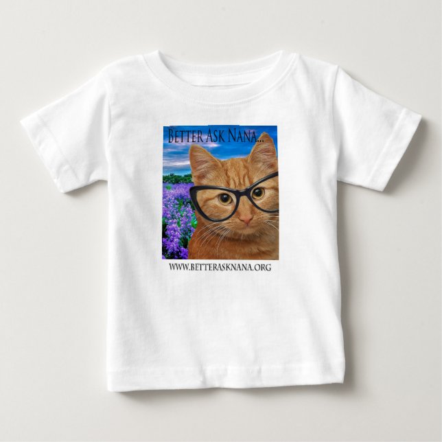 baby fine jersey tee better ask nana (Front)