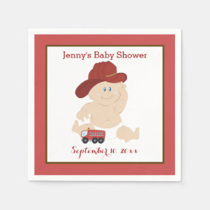 Baby Firefighter Customised Napkins