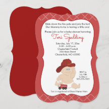 Baby Firefighter Fireman Baby Shower Invite