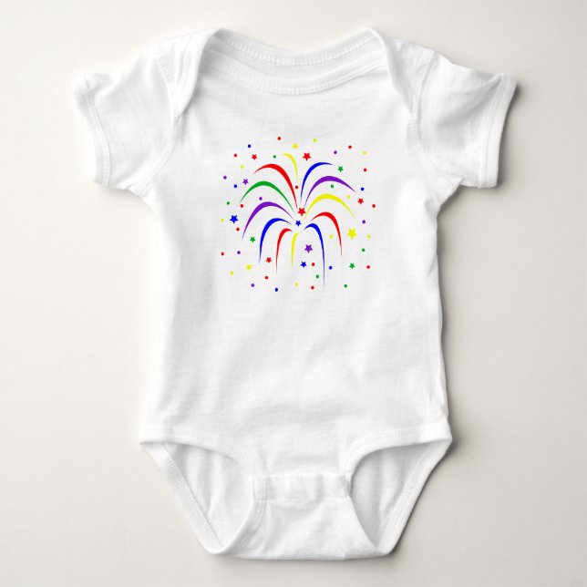 Baby Fireworks Jersey Bodysuit (Front)