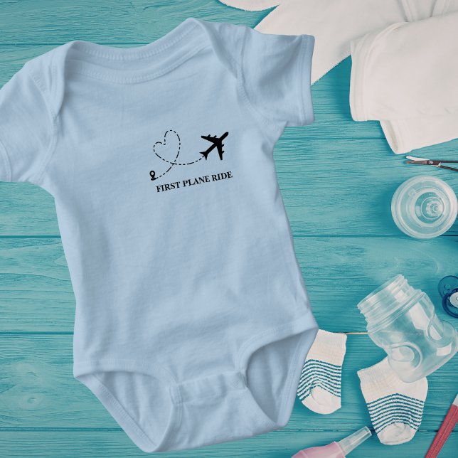 Baby First Airplane Ride Blue Travel Custom Bodysuit (Creator Uploaded)