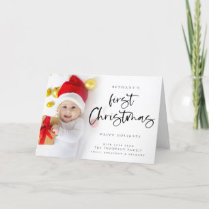 Baby First Christmas 6 Photo Holiday Card