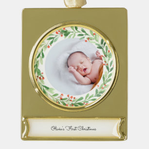 Baby First Christmas Banner Ornament