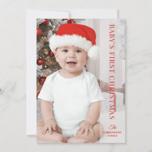 Baby First Christmas Classic Photo Holiday Card
