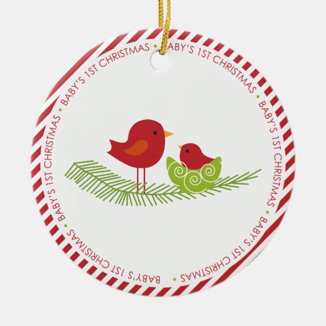 Baby First Christmas Customisable Ornaments (Front)