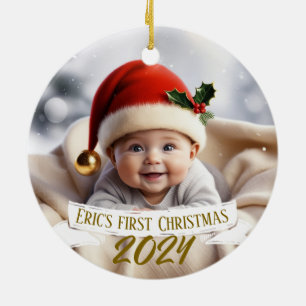 Baby First Christmas Cute Fox Ceramic Tree Decoration
