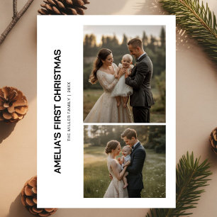 Baby First Christmas Family Card