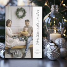 Baby First Christmas Family Photo 