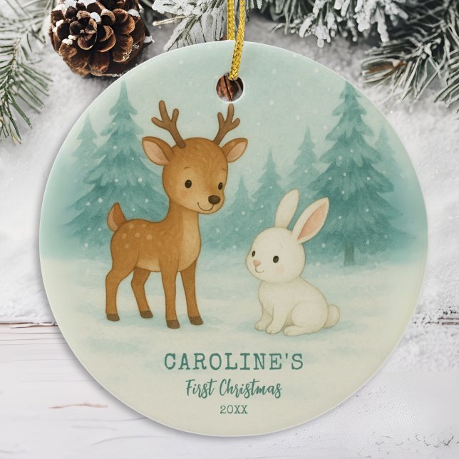 Baby First Christmas Photo Ceramic Tree Decoration (Creator Uploaded)