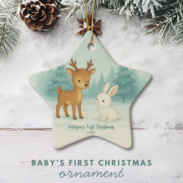 Baby First Christmas Photo Ceramic Tree Decoration (Creator Uploaded)