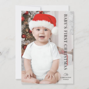 Baby First Christmas Photo  Holiday Card