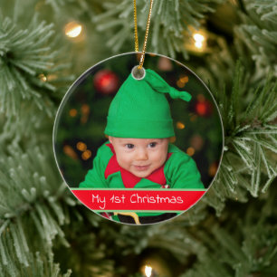 Baby First Christmas Simple Modern Ceramic Tree Decoration