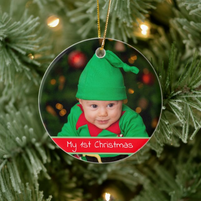 Baby First Christmas Simple Modern Ceramic Tree Decoration (Tree)