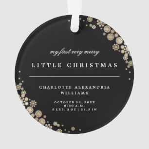 Baby First Christmas Snowflakes Photo Ornament