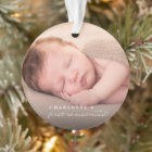 Baby First Christmas Snowflakes Stylish Chic Photo