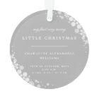 Baby First Christmas Snowflakes Stylish Chic Photo