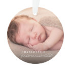 Baby First Christmas Snowflakes Stylish Chic Photo