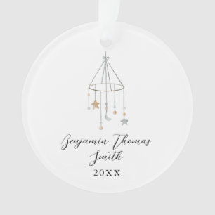 Baby First Christmas Star Mobile Acrylic Ornament