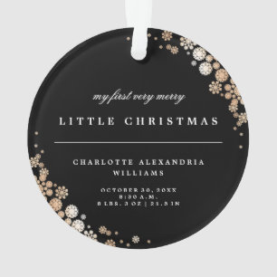 Baby First Christmas Winter Snowflakes Photo Birth Ornament