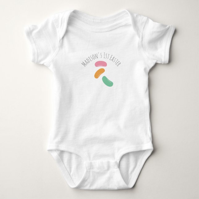 Baby First Easter Jelly Bean Baby Bodysuit (Front)