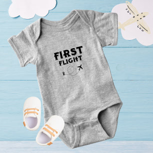 Baby FIRST FLIGHT, Cool Aeroplane, Travel,Cute Fun Bodysuit