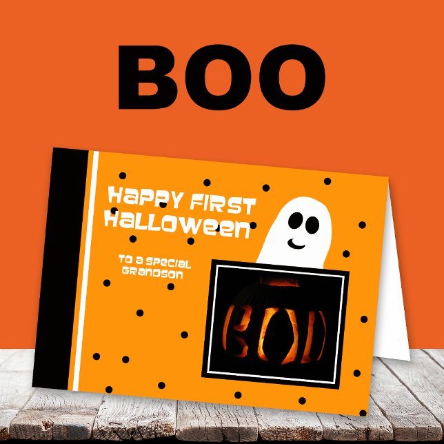 Baby First Halloween -- Grandson Card (Creator Uploaded)