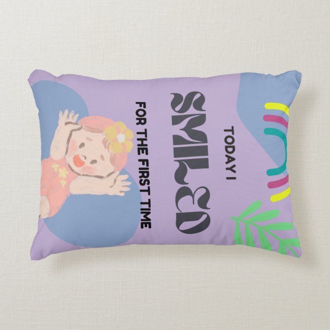 Baby first smile  decorative cushion (Front)