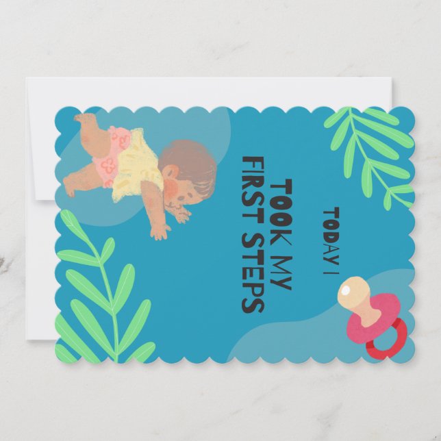 Baby first step invitation (Front)