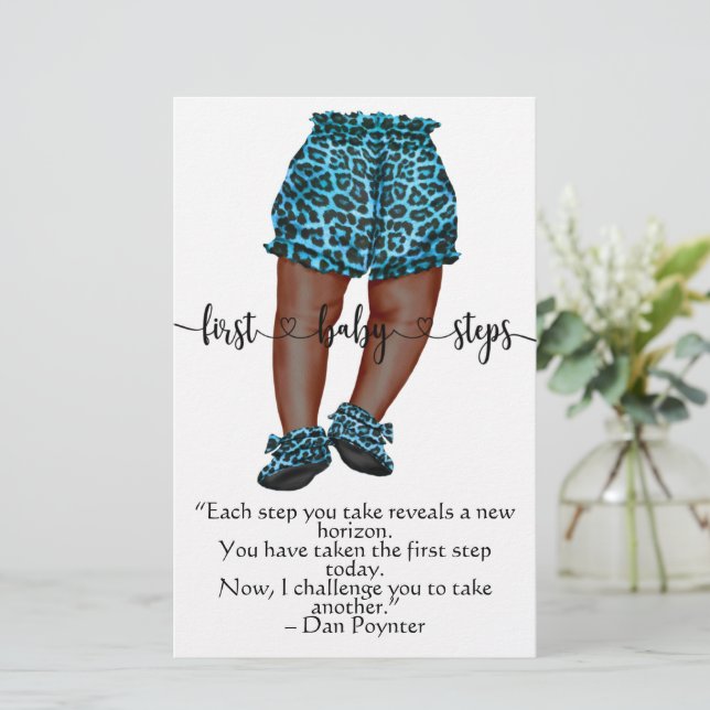 Baby First Steps Quotes Stationery (Standing Front)