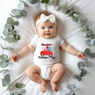 Baby First Valentine Day Birthday First Birthday Bodysuit