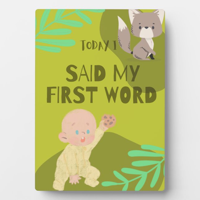 Baby first words  plaque (Front)