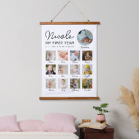 Baby First Year 12 Months Photo Collage Modern