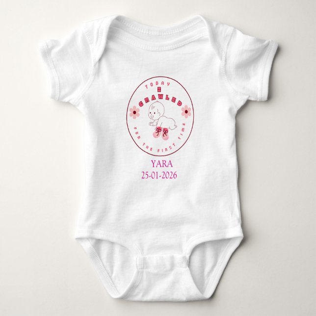 Baby fisrt crawl bodysuit (Front)